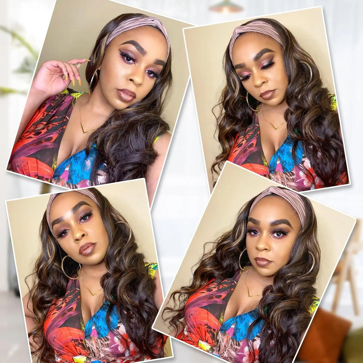 Long Wavy Headband Wig | Glueless Heat Resistant Synthetic Hair - ANDYS