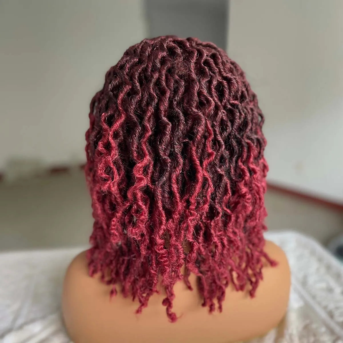 Short Goddess Faux Locs Wig | Synthetic Braided Crochet Dreadlock Hairpiece - ANDYS