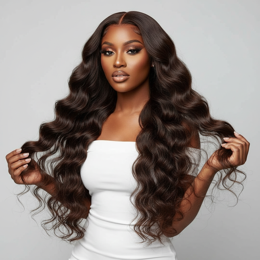 Chocolate Brown Body Wave Wig Hero