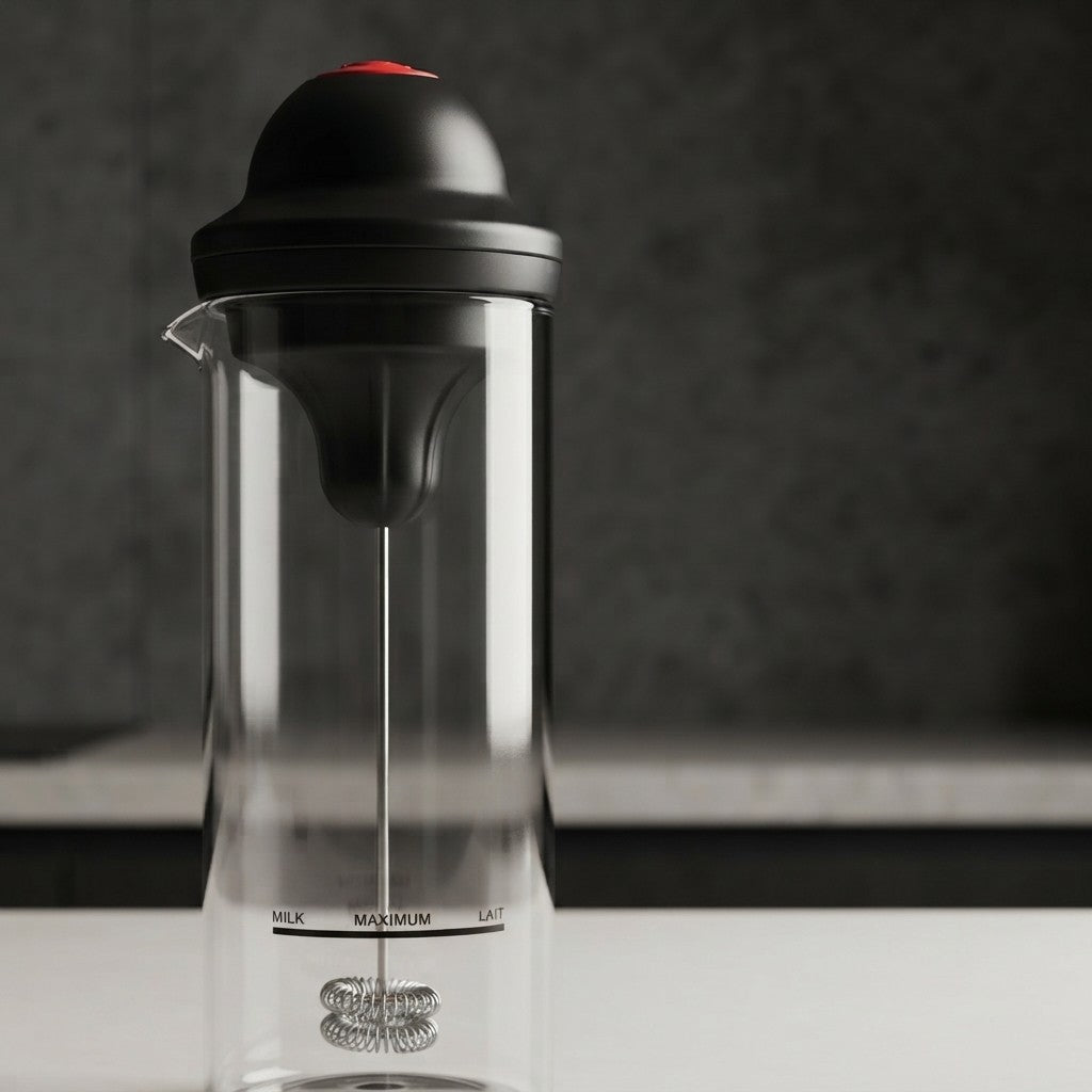 Electric Milk Frother with Glass Jar