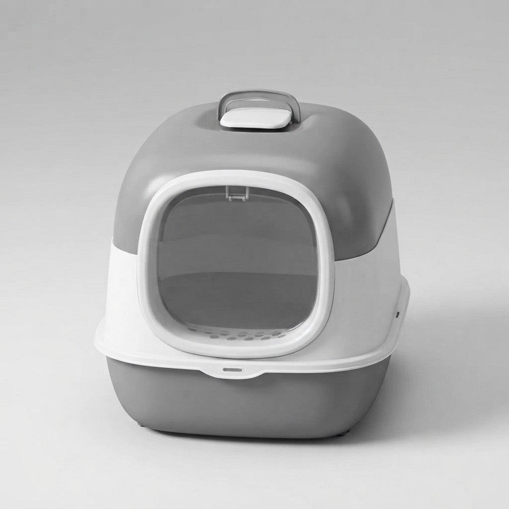 Enclosed Cat Litter Box – Anti-Splash, Odor Control & Easy-Clean Pet Toilet