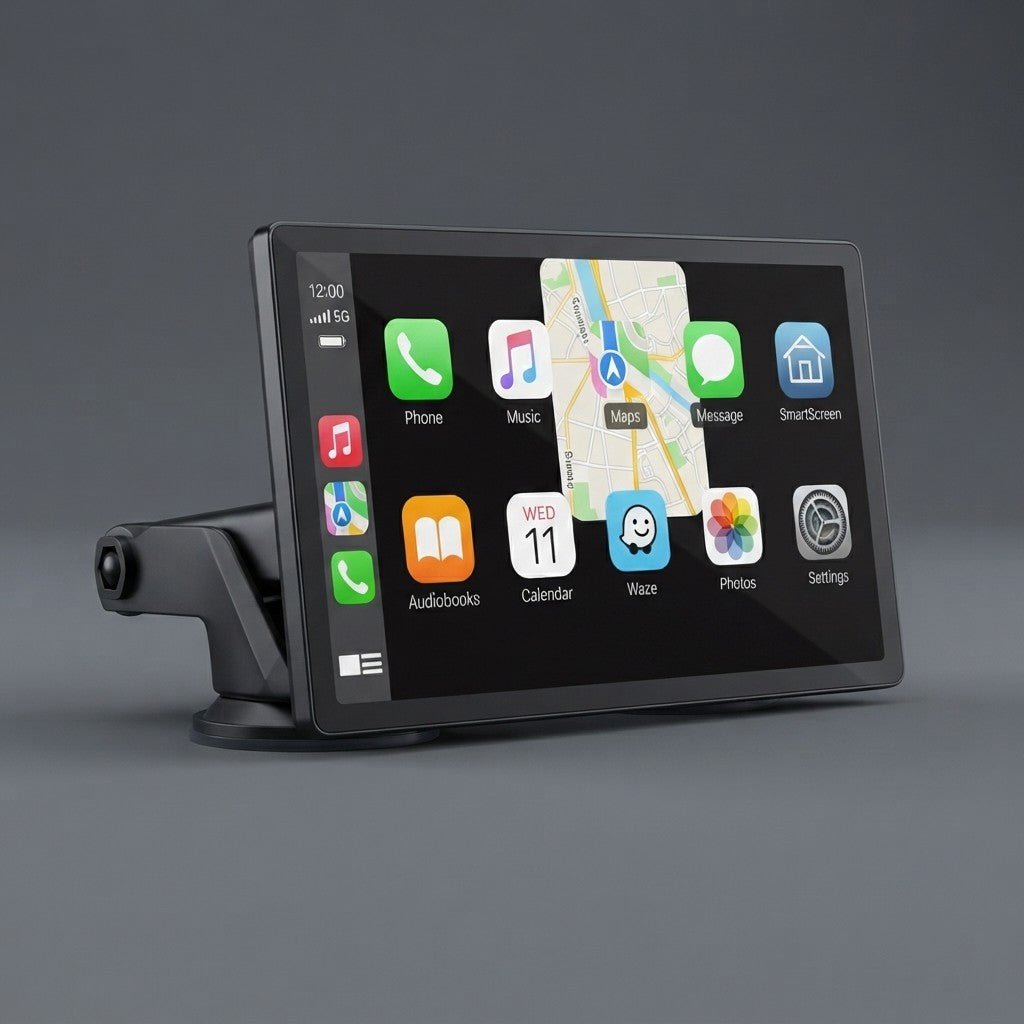 7-Inch Portable Car Touchscreen – Wireless Apple CarPlay & Android Auto